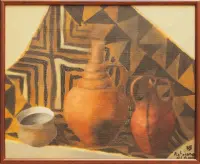 Peinture, huile, Nature morte, poteries