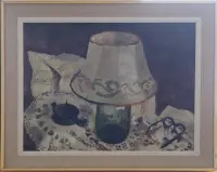 Peinture, huile, Nature morte, lampe