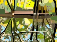 Oeuvre digitale, L'étang, eau