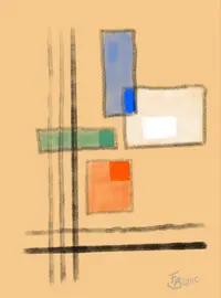 Oeuvre digitale, abstrait, équilibres