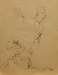 Dessin, Croquis, nus, crayon