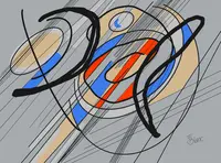 tableau digital, abstrait, énergie, transformation