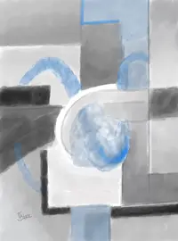tableau digital, abstrait, vie, matrice