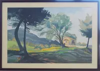 Peinture, aquarelle, chapelle