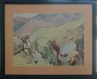 Peinture, aquarelle, Maroc, Haut-Atlas, randonnée,