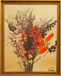 Peinture, huile, Bouquet, fleurs